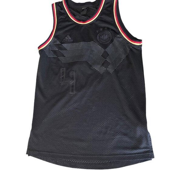 Adidas Germany Deutschland Soccer Football Basketball Tank Top Medium Black RARE - Picture 1 of 6